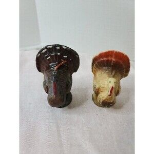 Lot of 2 Vintage Gurley Turkey Thanksgiving Fall Candles